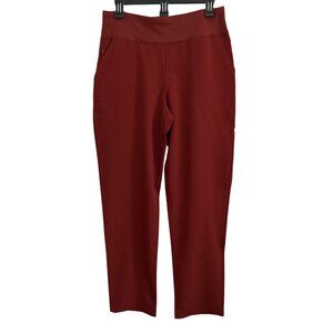 Lands End Rust Colored Elastic Waist Stretch Pants Small Athleisure Activewear